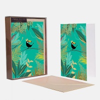 Toucan Print Set of 10 Note Cards By Sara Miller London